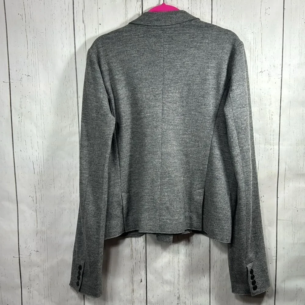 J.Crew Wool Blazer Jacket Gray Double Breasted Classic Workwear Minimalist - Picture 12 of 16